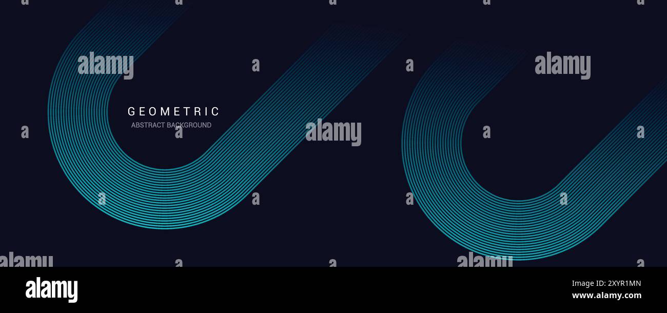 Sfondo astratto, sfondo futuristico, background tecnologico, design geometrico a righe, futuristico sfondo a linee luminose Illustrazione Vettoriale