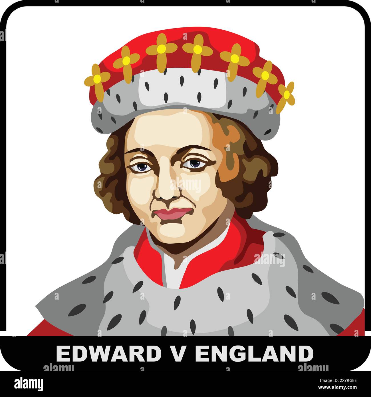 Il monarca inglese Edoardo V Illustrazione Vettoriale