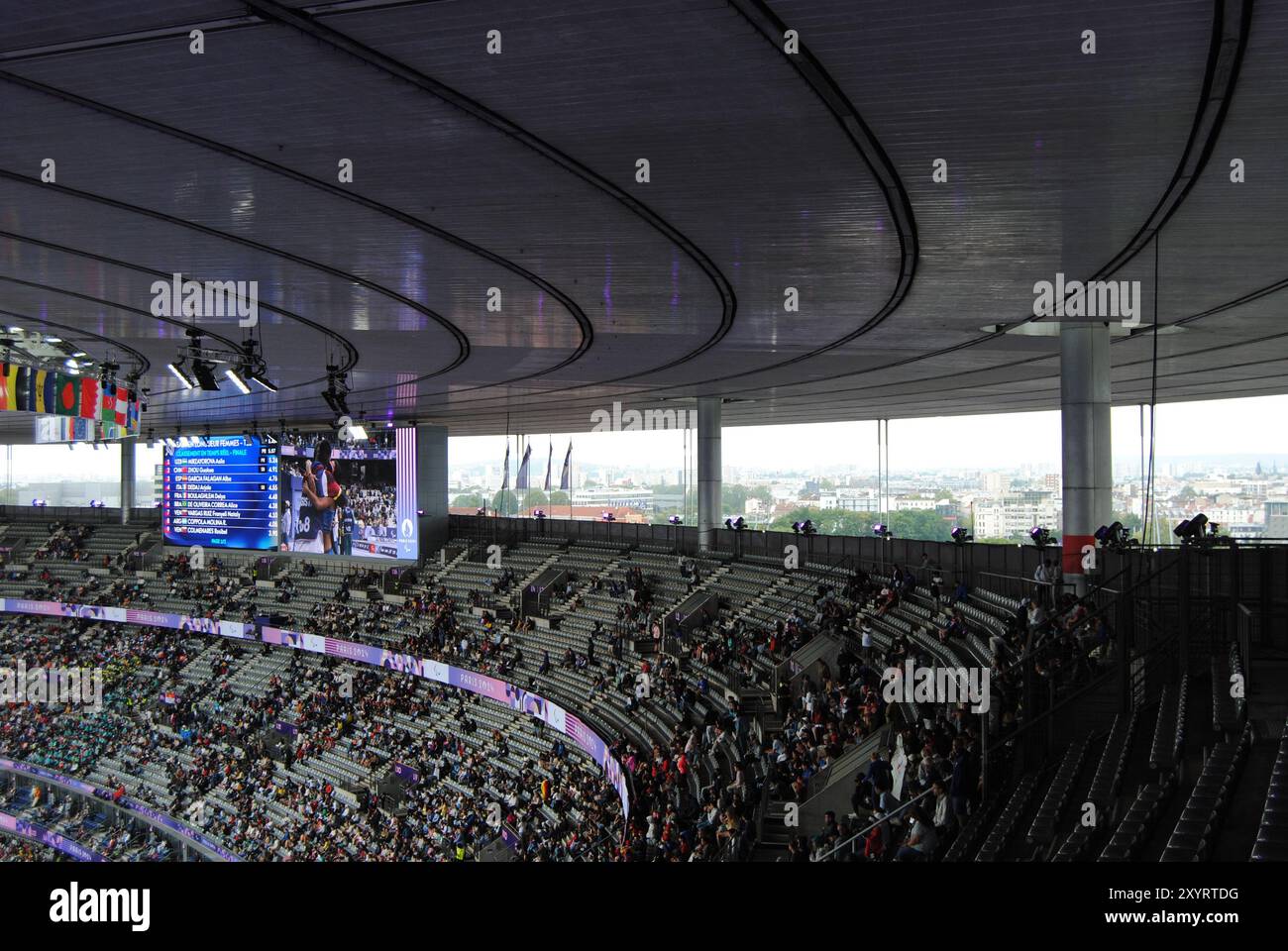 Saint-Denis, Francia - agosto 30 2024: Para Athletics allo Stade de France durante i Giochi Paralimpici di Parigi 2024. Foto Stock