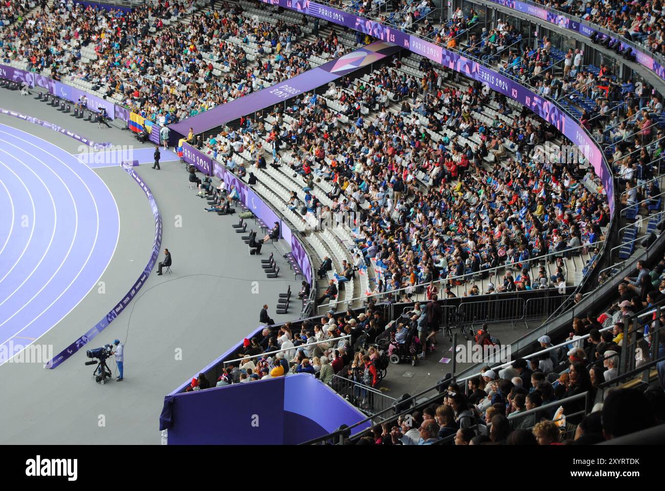 Saint-Denis, Francia - agosto 30 2024: Para Athletics allo Stade de France durante i Giochi Paralimpici di Parigi 2024. Foto Stock