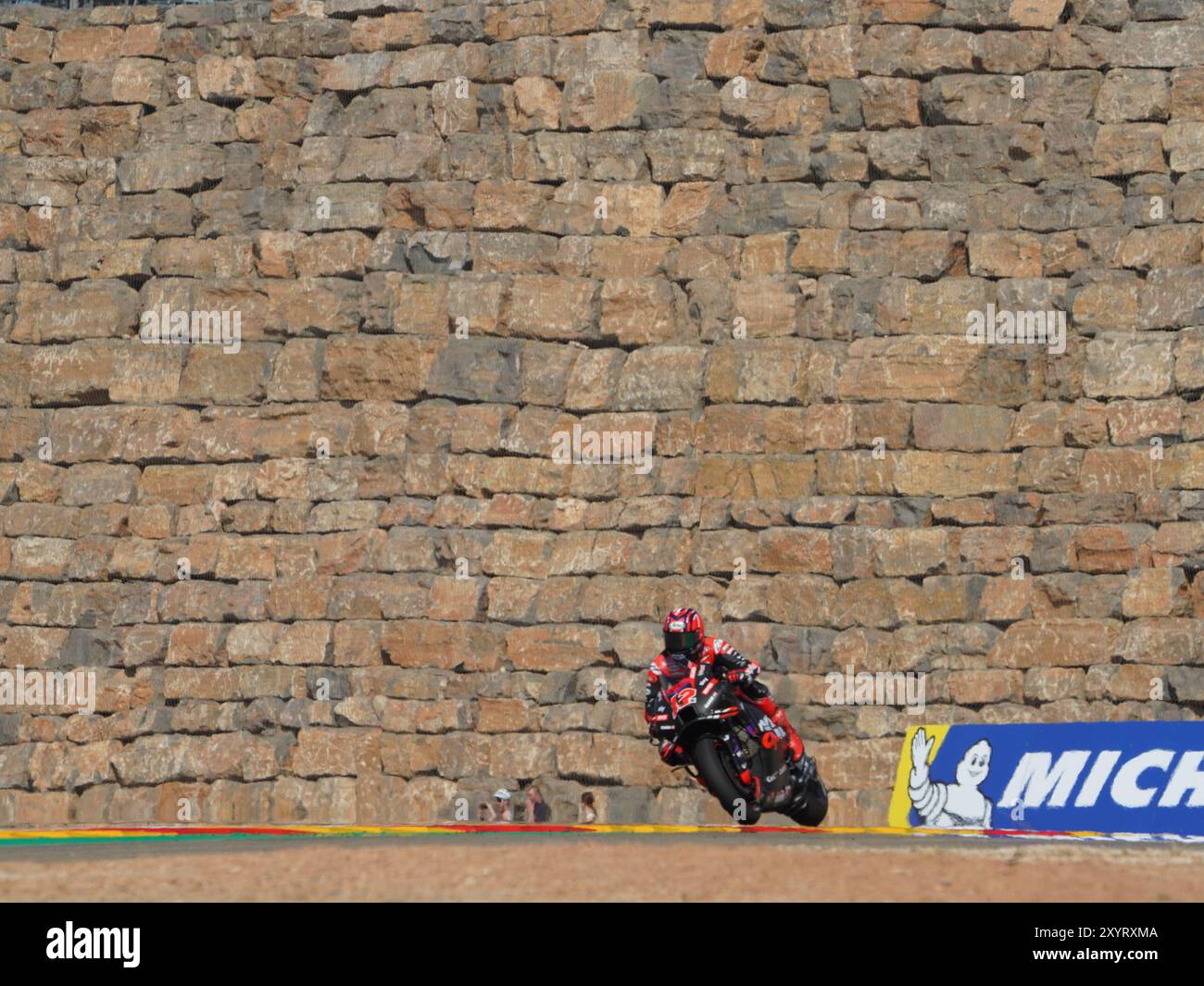 Alvcaniz, Spagna. 30 agosto 2024. 12 Maverick Viñales (Spa-Aprilia Racing) durante il Moto Grand Prix GoPro di Aragon prove libere MotoGP venerdì, MotoGP di Spagna sul circuito Motorland di Alcaniz il 30 agosto 2024 ad Alcaniz, Spagna. (Foto di Fabio Averna/Sipa USA) credito: SIPA USA/Alamy Live News Foto Stock