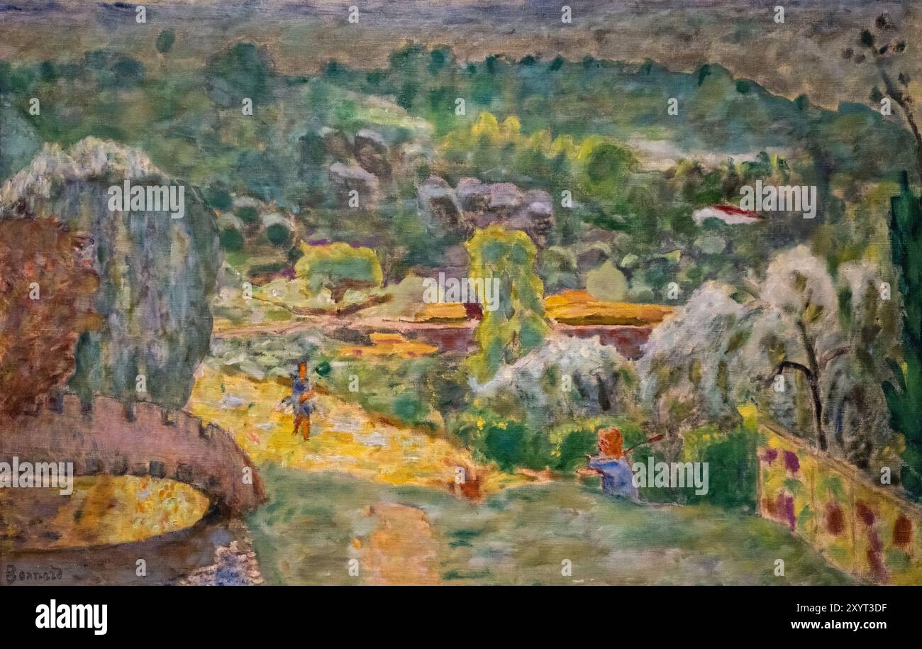Dipinto di Pierre Bonnard chiamato Un paesaggio primaverile dipinto 1935 Foto Stock