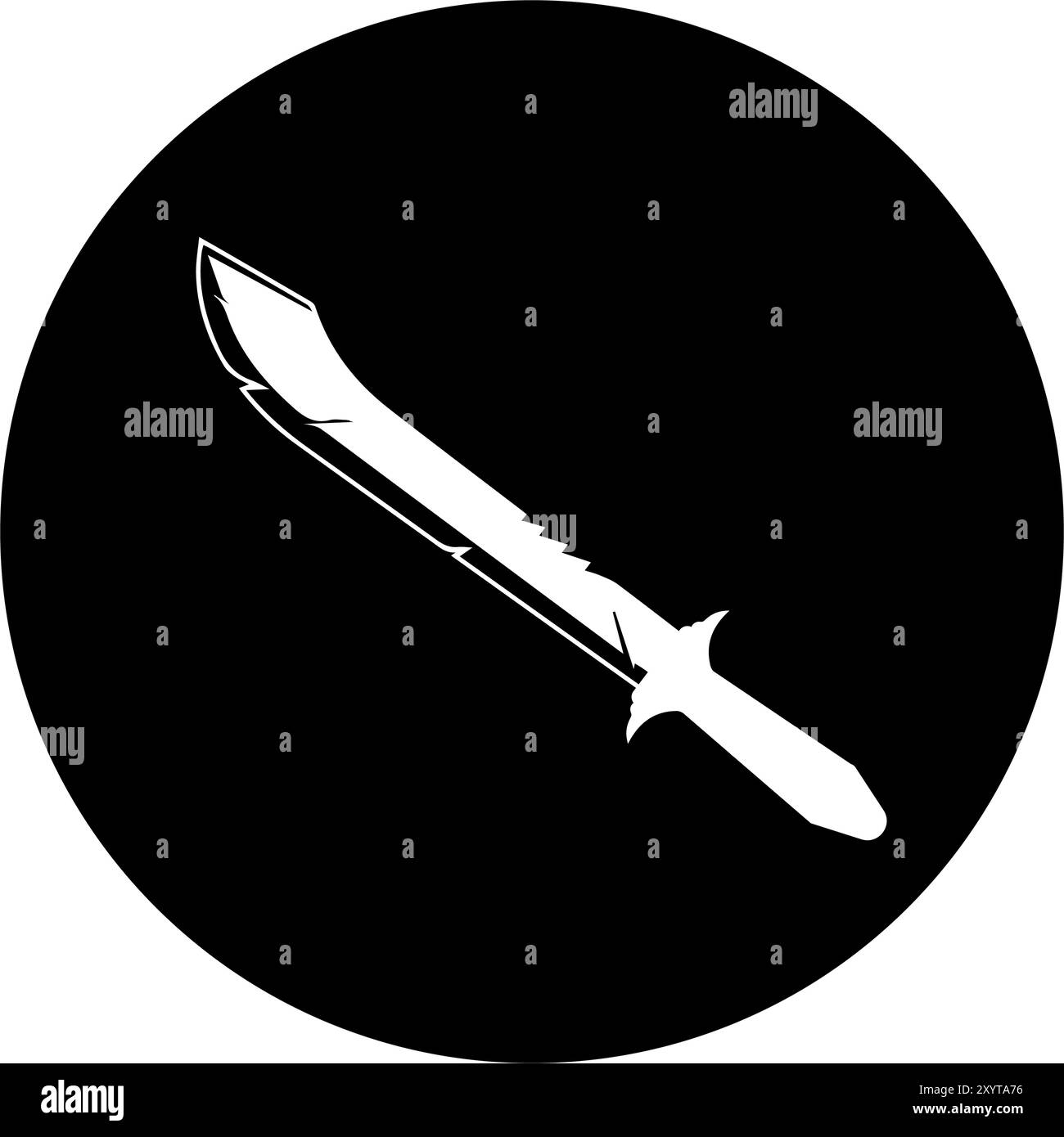 icona machete, disegno del simbolo dell'illustrazione vettoriale Illustrazione Vettoriale