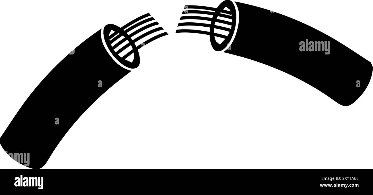 icona del cavo rotto, illustrazione dei vettori Illustrazione Vettoriale