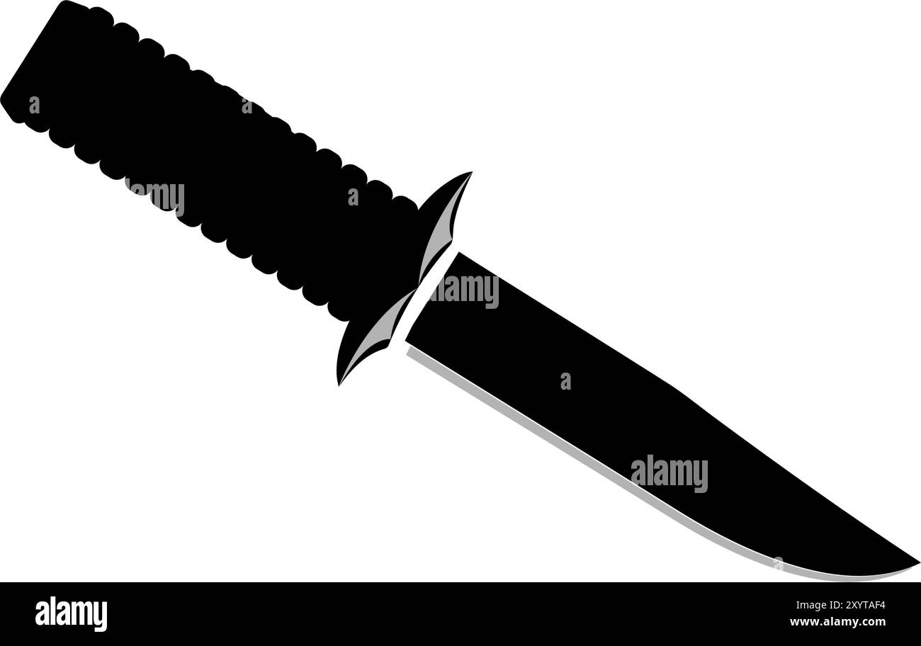 icona del coltello, disegno del simbolo della figura vettoriale Illustrazione Vettoriale