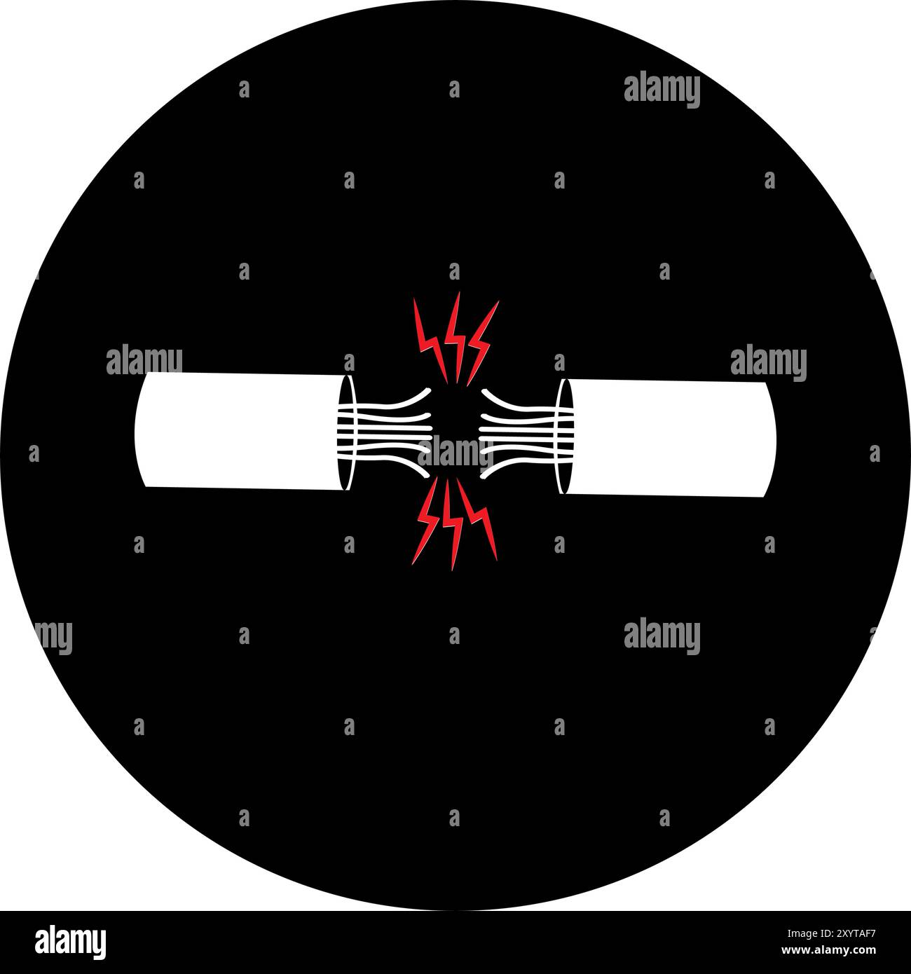 icona del cavo rotto, illustrazione dei vettori Illustrazione Vettoriale