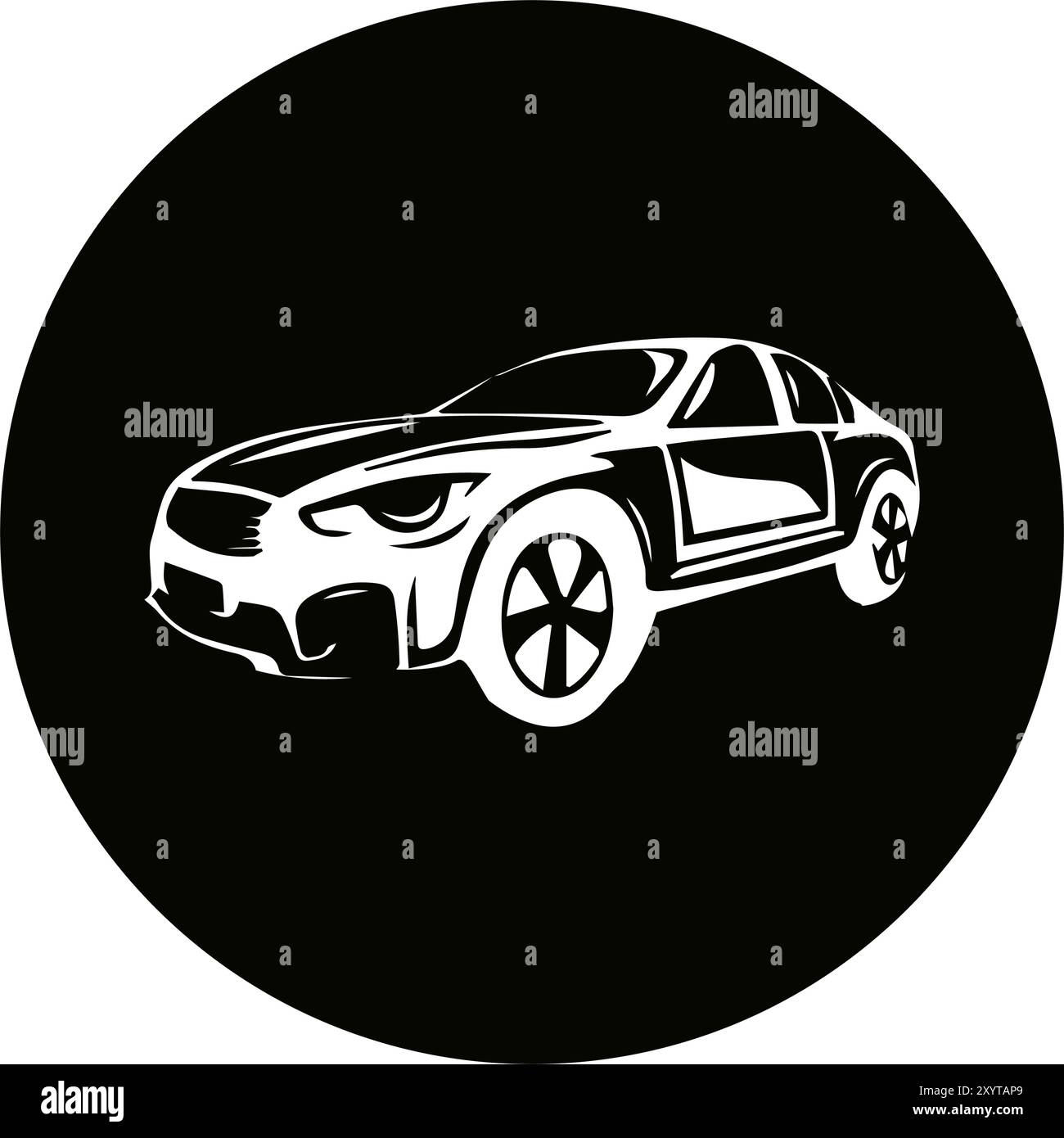 icona dell'immagine della vettura simbolo della figura dei vettori Illustrazione Vettoriale