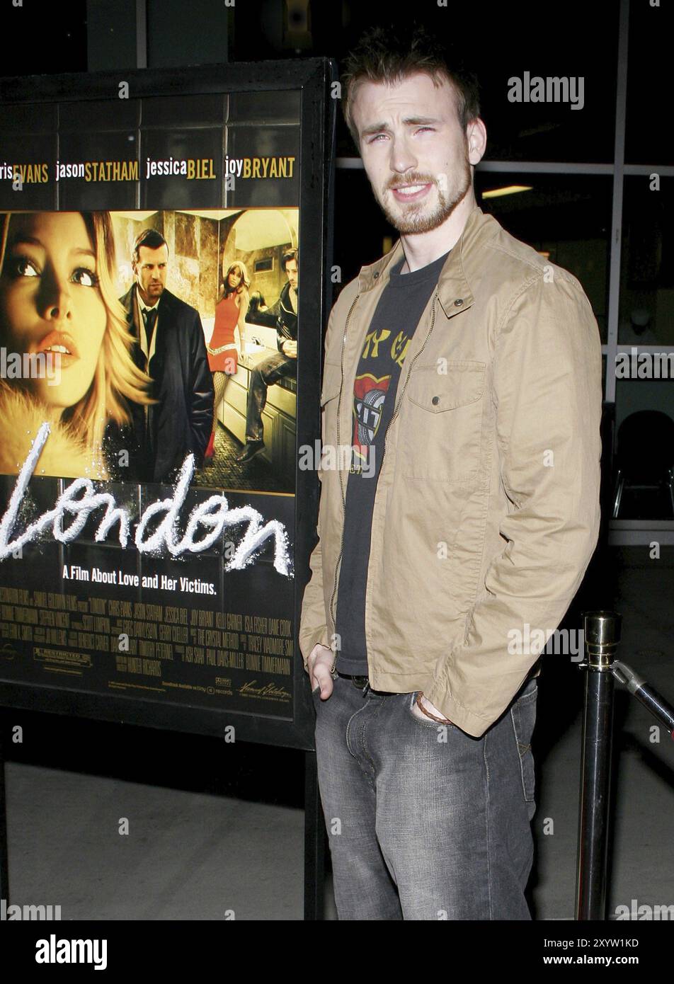 HOLLYWOOD, CA, 6 FEBBRAIO 2006: Chris Evans alla prima di Los Angeles di "Londra" tenutasi presso l'Arclight Cinemas di Hollywood, USA, il 6 febbraio 20 Foto Stock