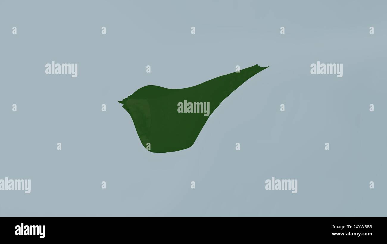 Anholt Island nel Kattegat su una mappa colorata Foto Stock