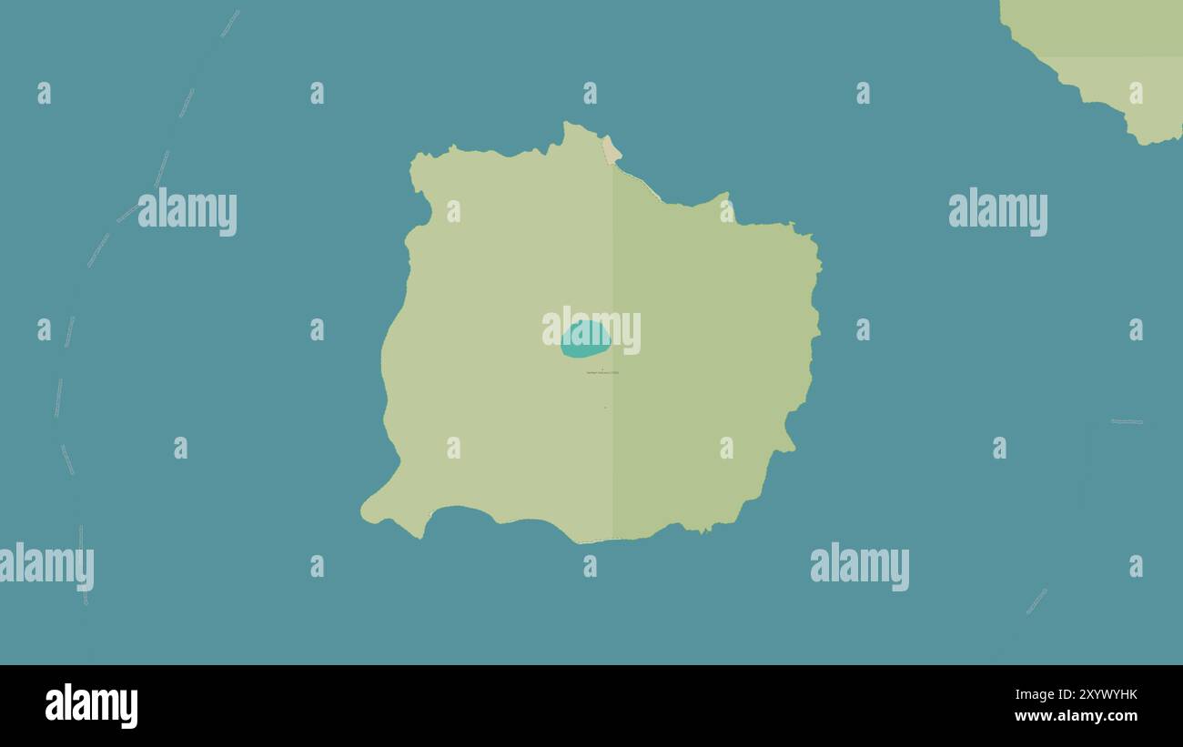 Herbert Island nel Mare di Bering su una mappa topografica in stile umanitario OSM Foto Stock