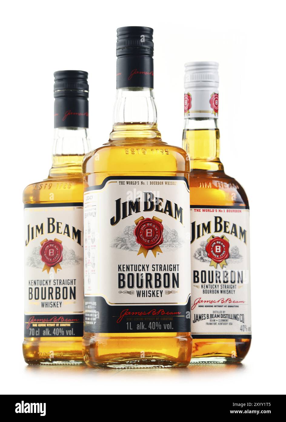 POZNAN, POLONIA, APR 7, 2017: Jim Beam è uno dei marchi di bourbon più venduti al mondo, prodotto da Beam Inc. A Clermont, Kentucky Foto Stock