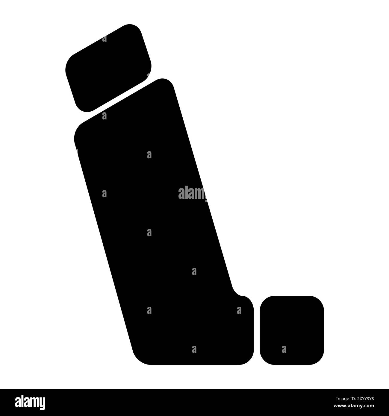 Icona disegno inalatore asma, segno medico di assistenza sanitaria, illustrazione vettoriale grafica . Illustrazione Vettoriale