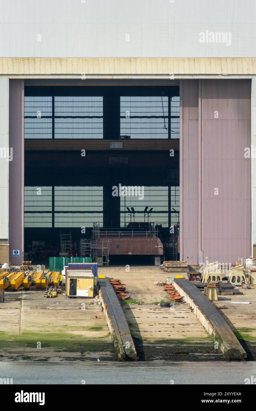Cammell Laird, sala delle costruzioni Foto Stock