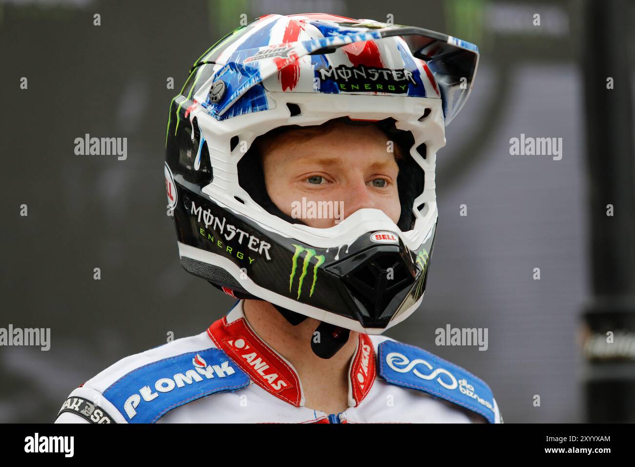 Wroclaw, Polonia, 31 agosto 2024. 2024 DeWalt FIM Speedway GP di Polonia - Breslavia allo Stadio Olimpico. Nella foto: N. 99 Dan Bewley (GBR) © Piotr Zajac/Alamy Live News Foto Stock