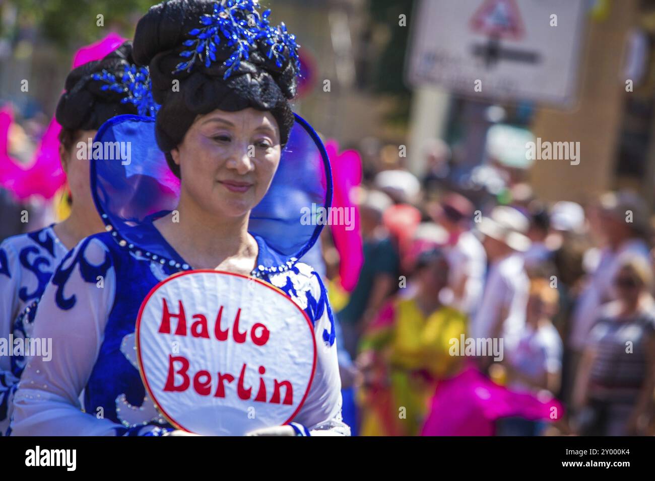BERLINO, 08 GIUGNO: Partecipanti al Carnevale delle Culture. 8 giugno 2014 a Berlino, Germania, Europa Foto Stock