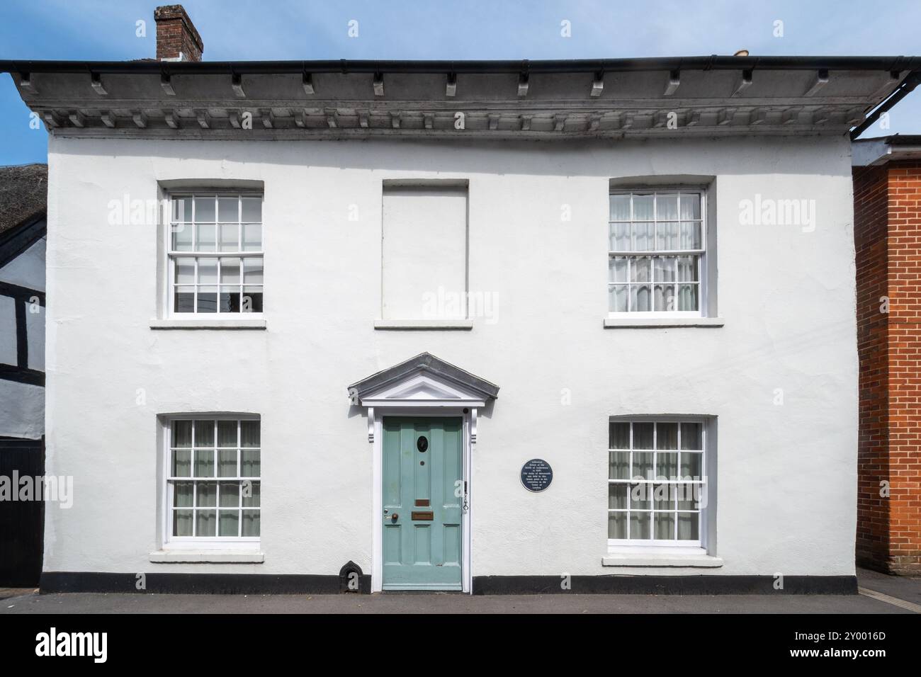Monmouth House a Ringwood, un edificio storico dove il Duca di Monmouth fu tenuto nel 1685 prima della sua decapitazione, Hampshire, Inghilterra, Regno Unito Foto Stock