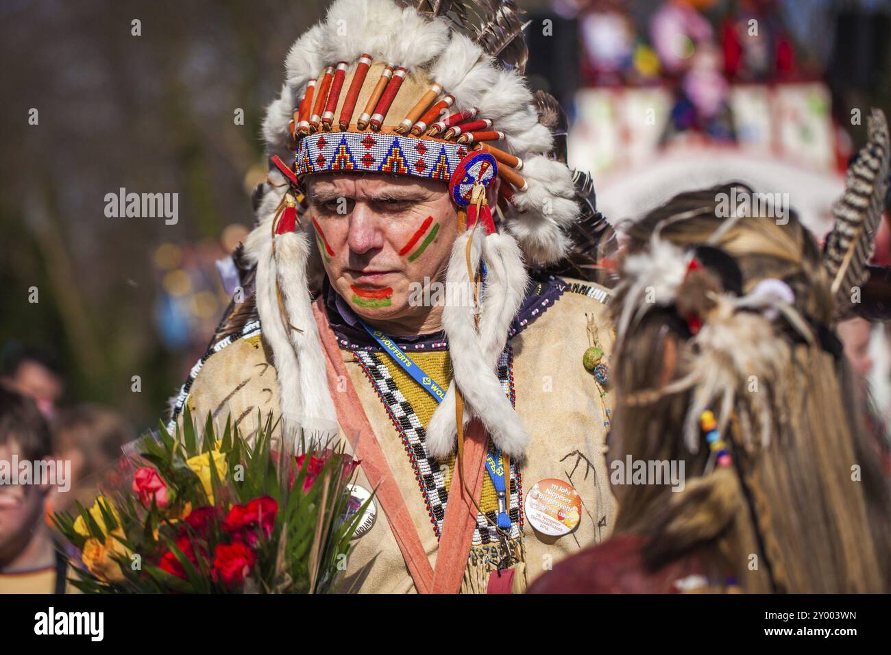 COLONIA, GERMANIA, 04 marzo: Partecipanti alla sfilata di Carnevale del 4 marzo 2014 a Colonia, Germania, Europa Foto Stock