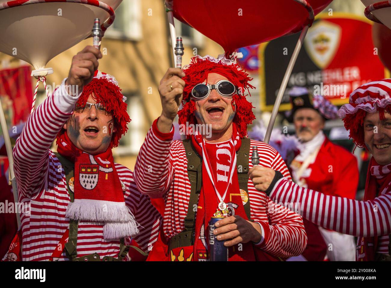 COLONIA, GERMANIA, 04 marzo: Partecipanti alla sfilata di Carnevale del 4 marzo 2014 a Colonia, Germania, Europa Foto Stock