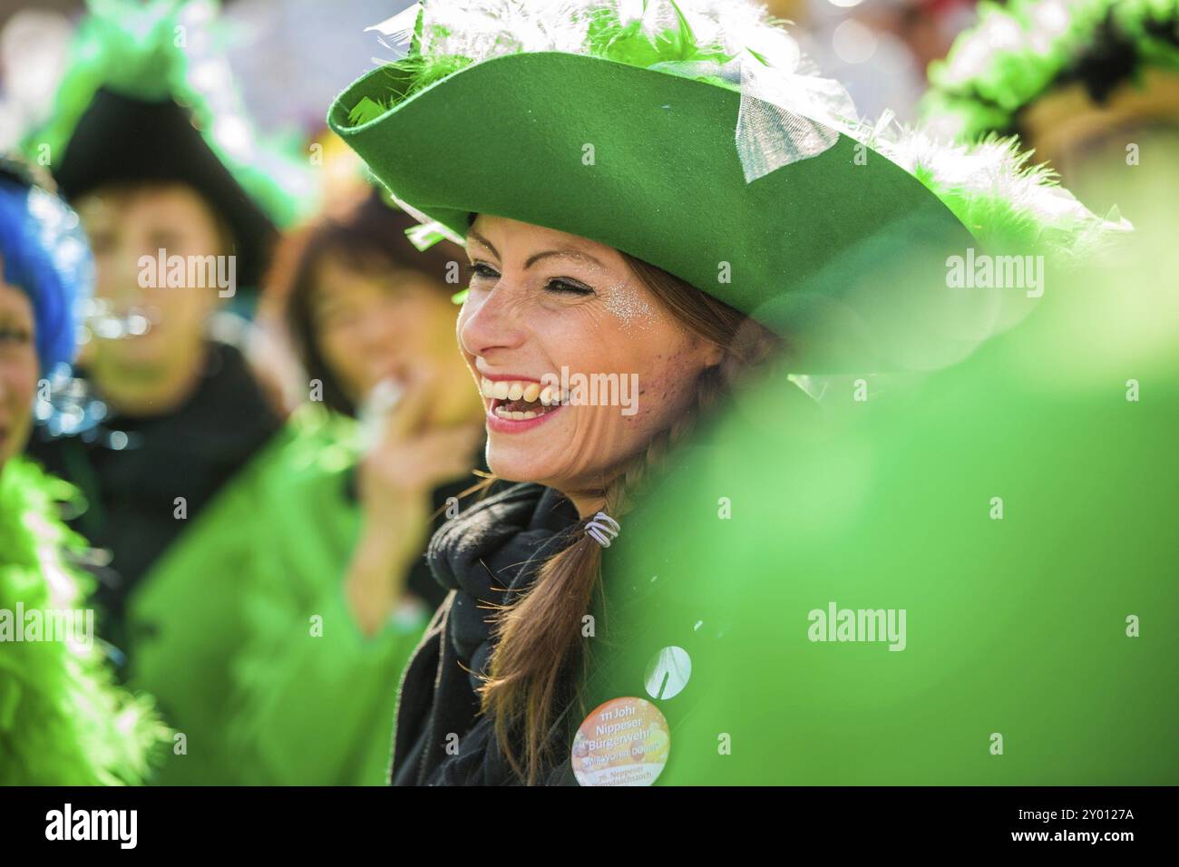 COLONIA, GERMANIA, 04 marzo: Partecipanti alla sfilata di Carnevale del 4 marzo 2014 a Colonia, Germania, Europa Foto Stock