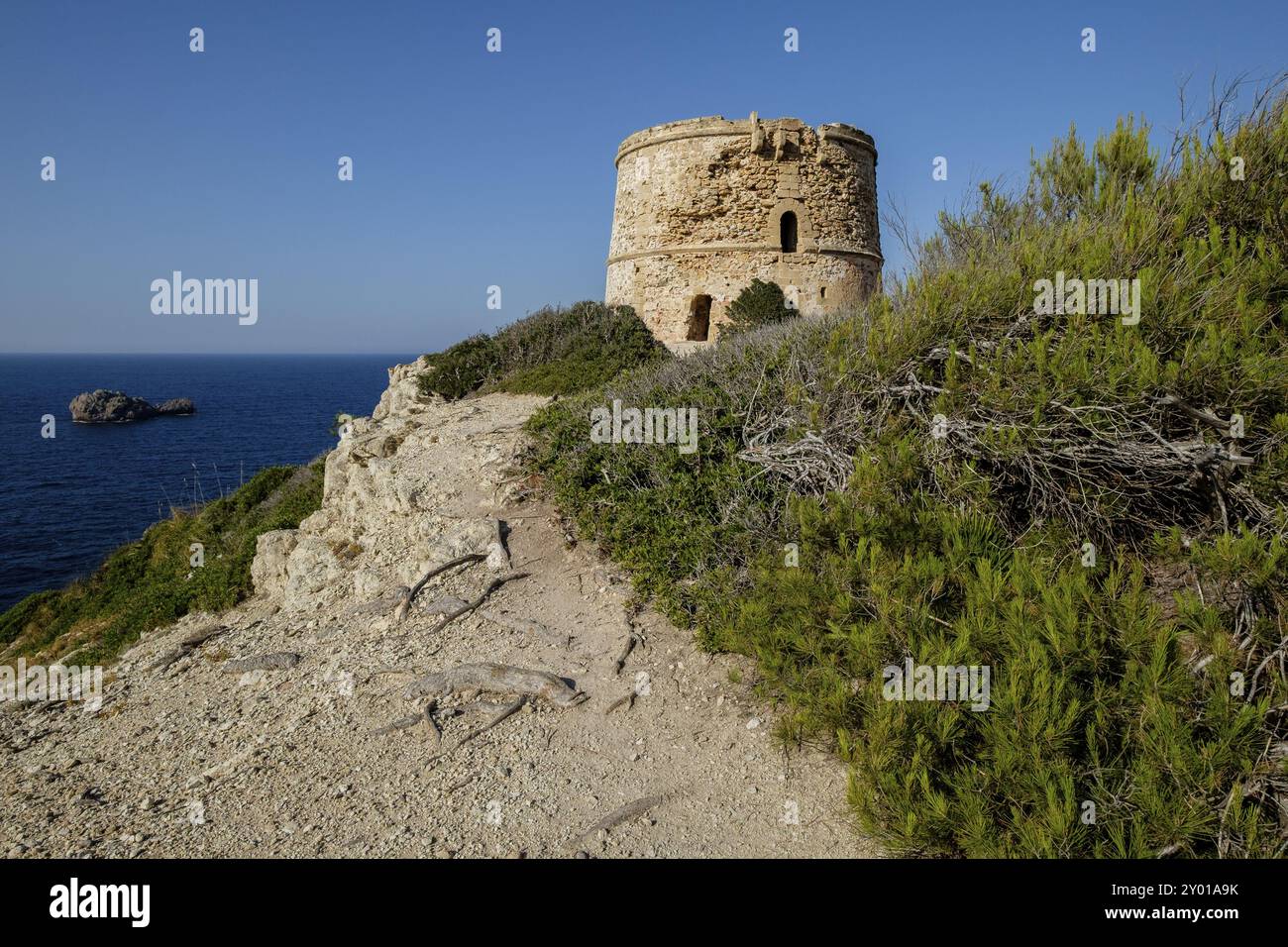 Torre albarca, Matzoc, costruita per ordine dell'Università di Arta (Municipio) nel 1751, edificio di interesse culturale (BIC), Arta, comarca del Levante, M Foto Stock