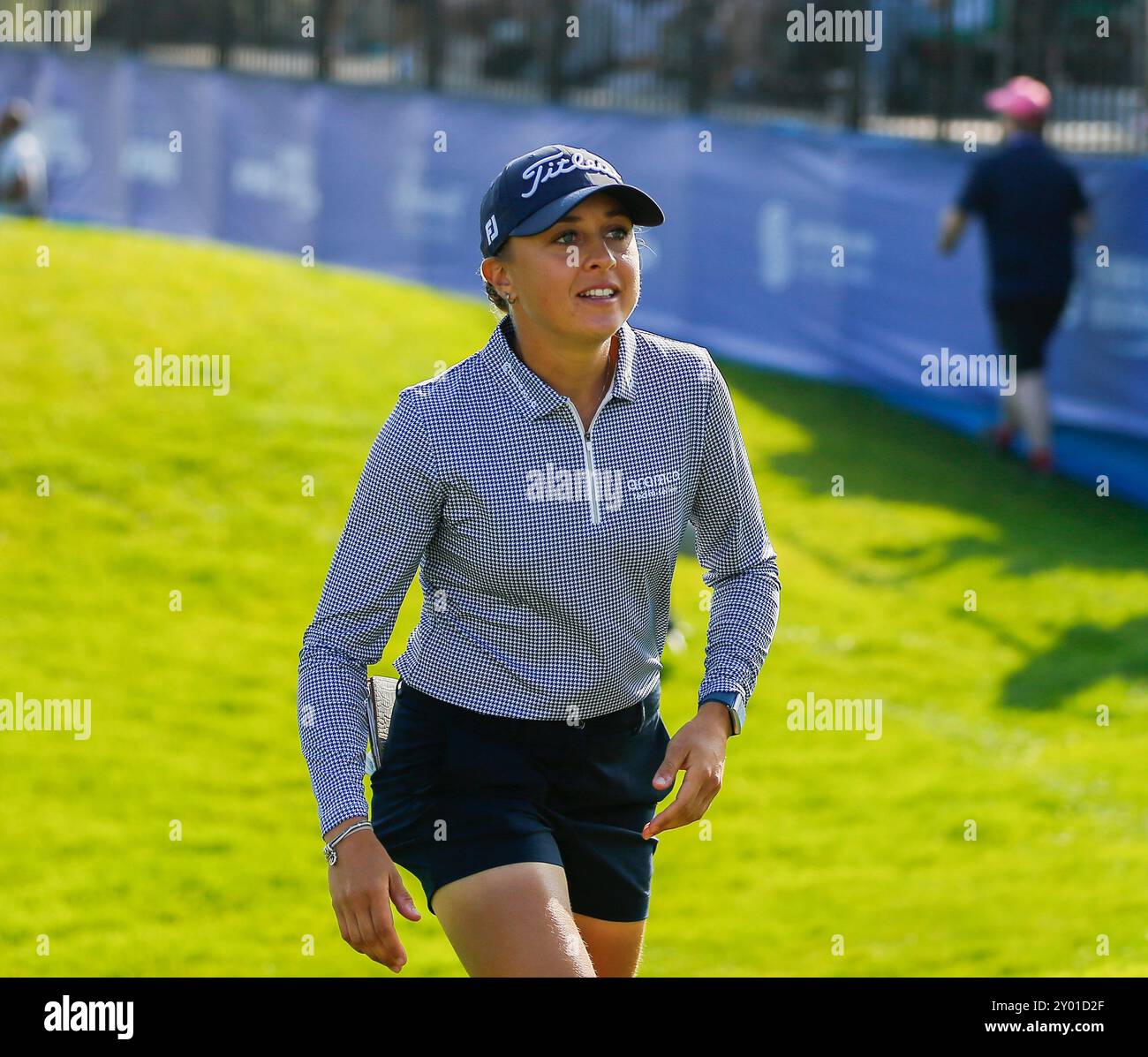 31 agosto 2024; The o&#x2019;Meara Course at Carton House, Maynooth, County Kildare, Irlanda; KPMG Womens Irish Open Golf, Round 3; Pauline Roussin-Bouchard (fra) dopo aver completato il suo round Foto Stock