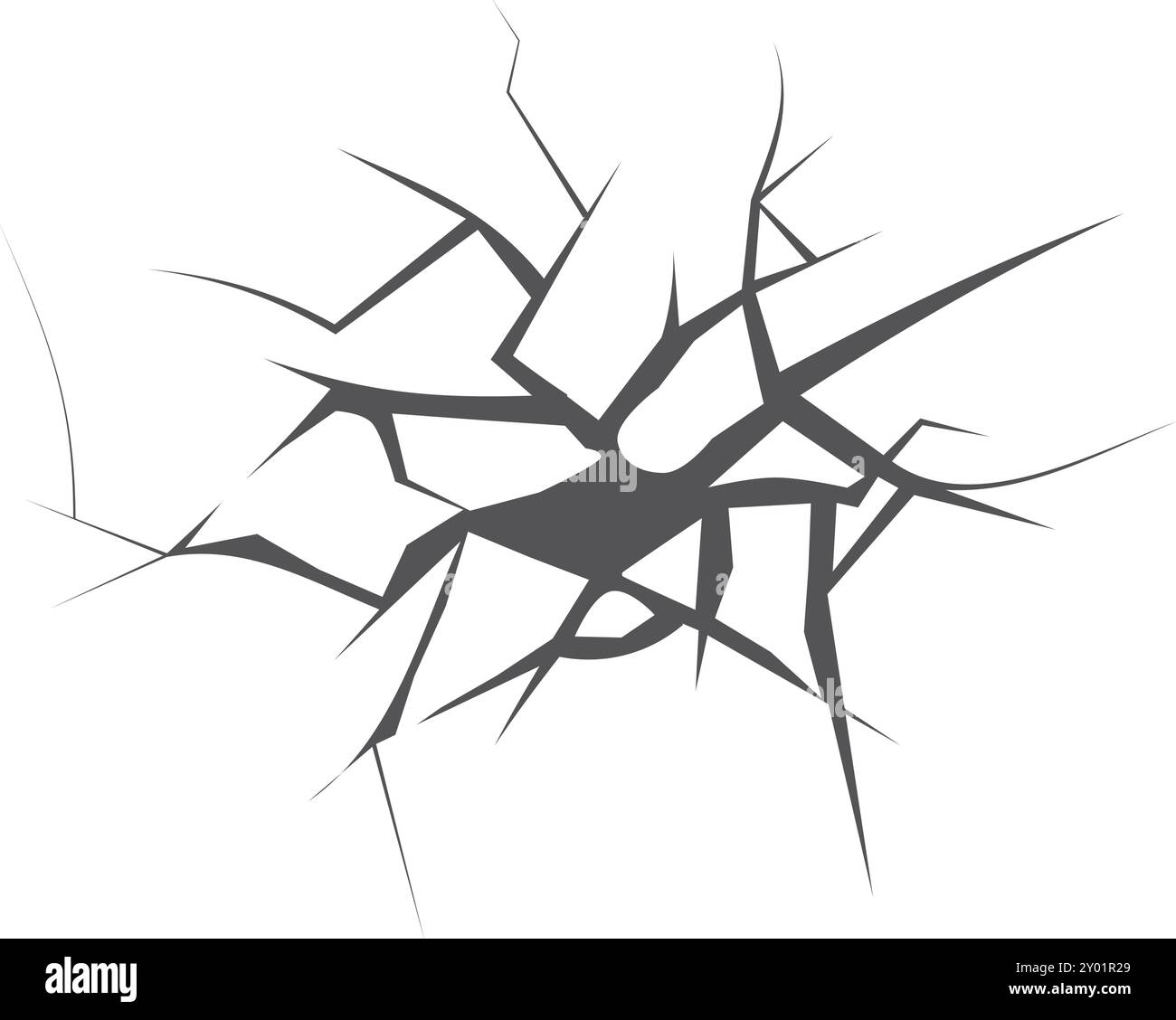 Rotture dei cristalli. Effetto di danneggiamento dello schermo Illustrazione Vettoriale