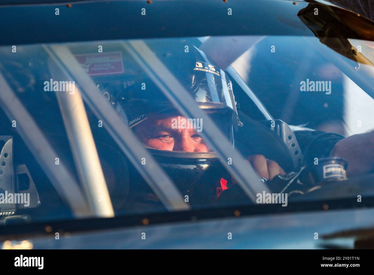 Delaware, Canada. 30 agosto 2024. La gara del Delaware Speedway è stata interrotta a causa del tempo. Il driver del Late Pro Model Jesse Kennedy (10) di Oneida Ontario crediti: Luke Durda/Alamy Foto Stock