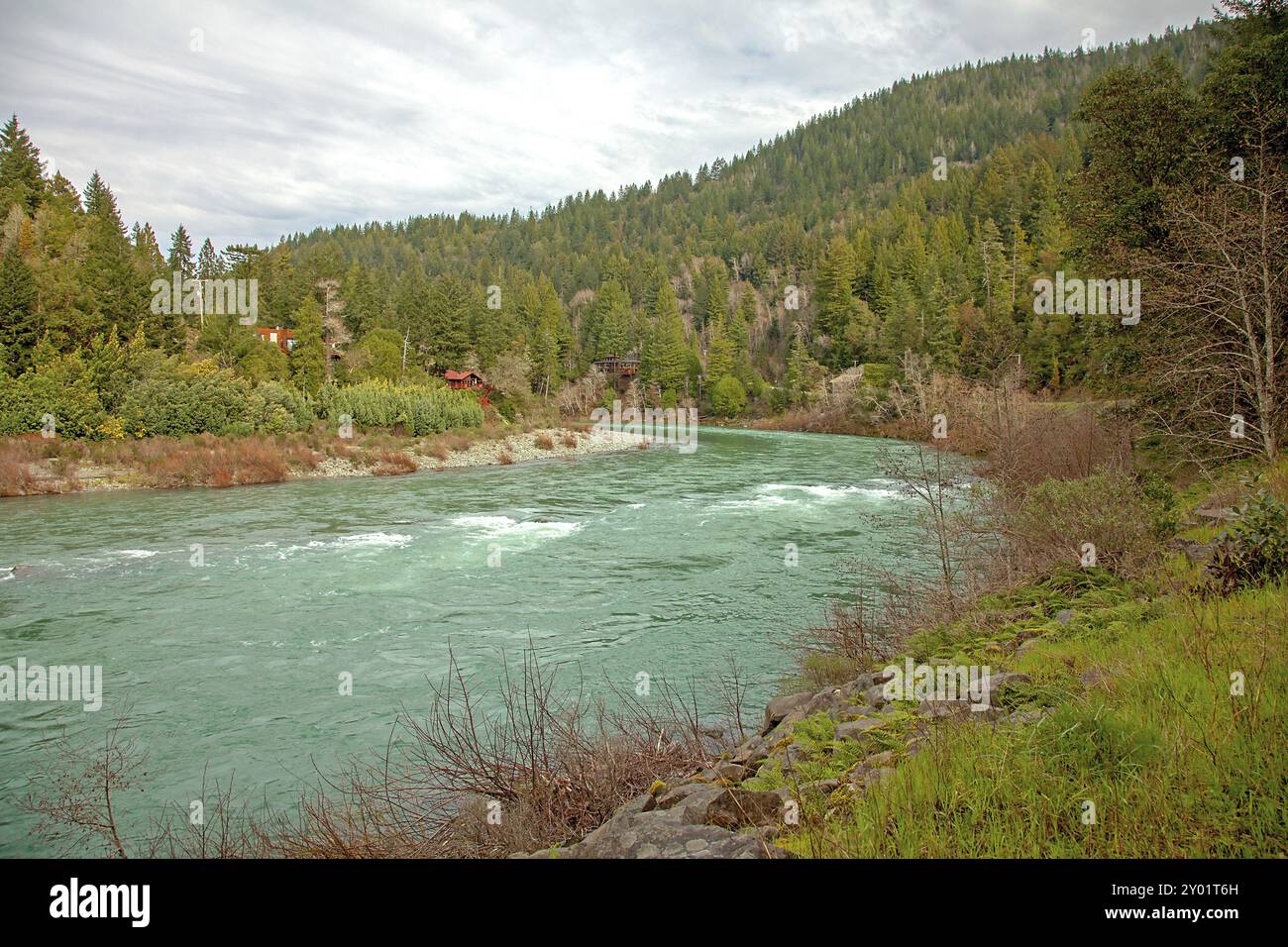 Elk Creek in California Foto Stock