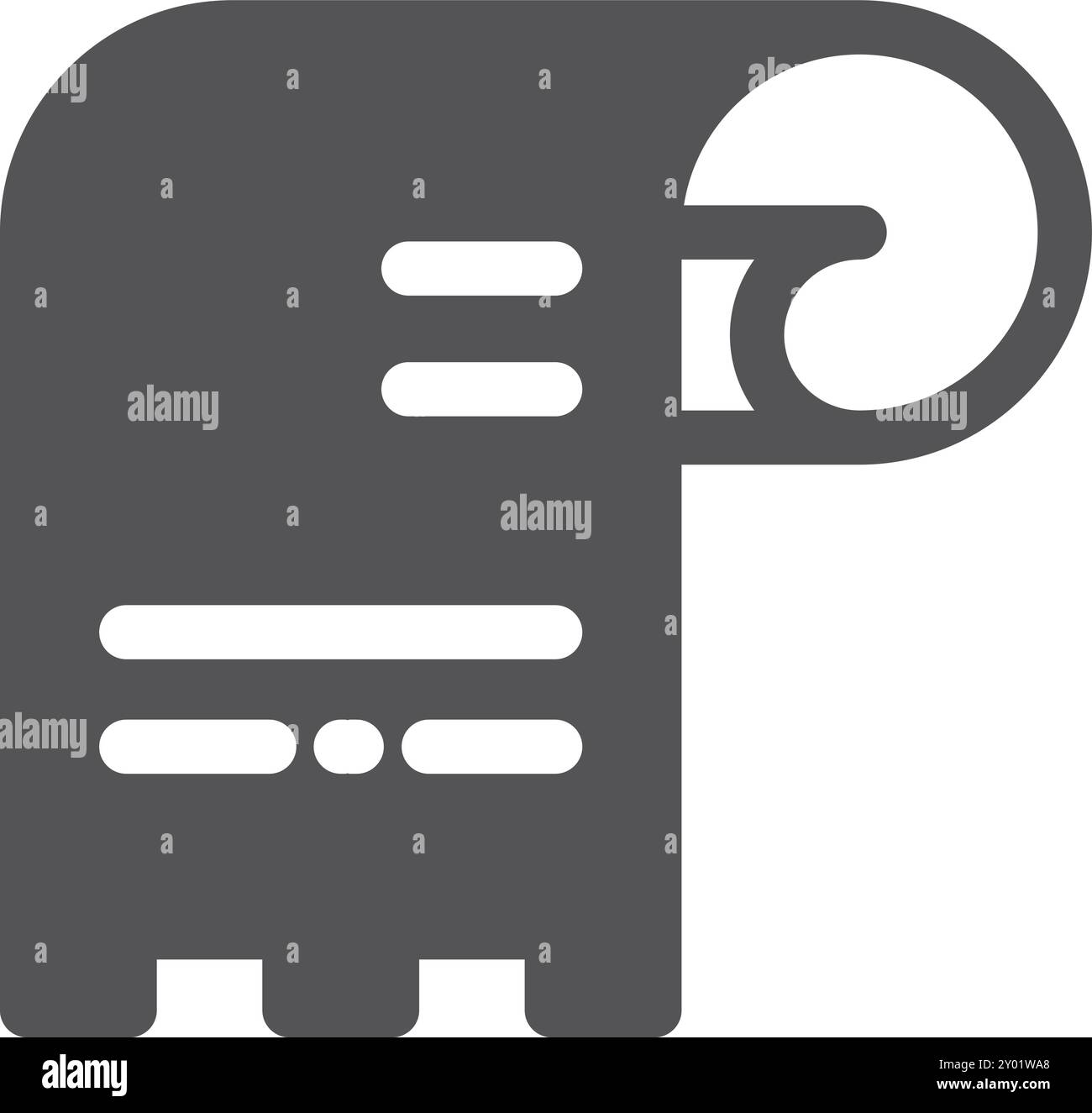 Icona nera della ricevuta. Simbolo della fattura. Fattura di pagamento Illustrazione Vettoriale