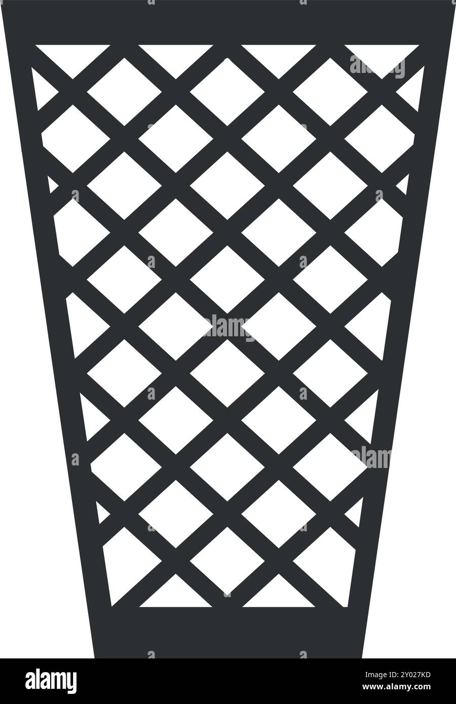 Icona della linea del cestino. Simbolo del cestino Illustrazione Vettoriale