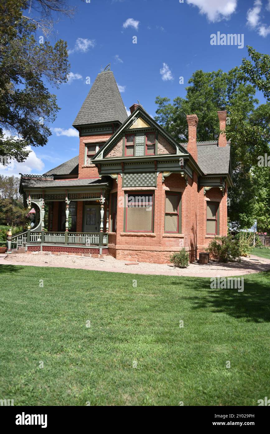 Kanab, Utah. U.S.A. 8/12/2024. Il Kanab Heritage House Museum, chiamato anche il gioiello di Kanab, conserva e riporta in vita i ricchi costumi. Foto Stock