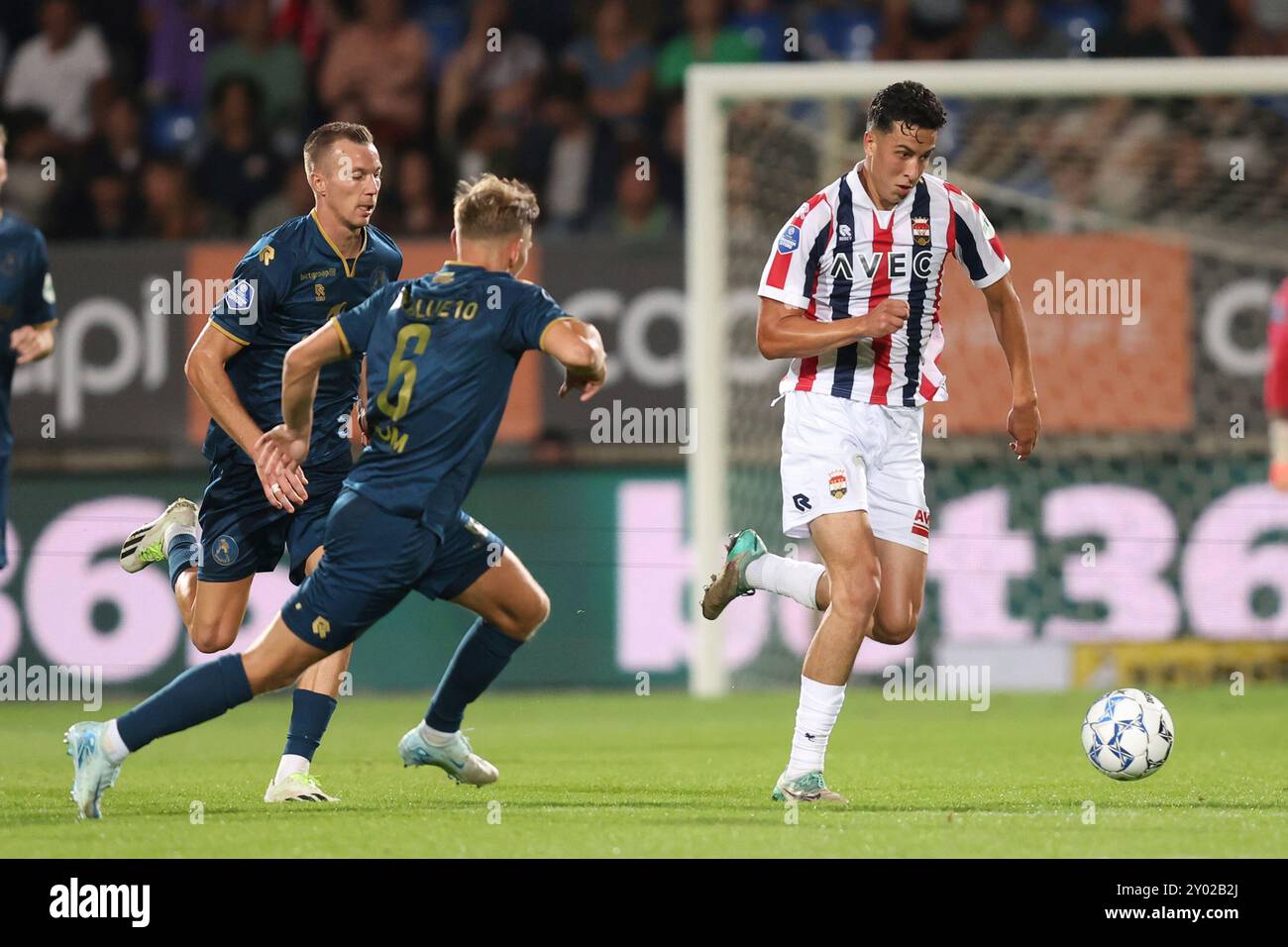 Tilburg, Paesi Bassi. 31 agosto 2024. TILBURG, PAESI BASSI - AGOSTO 31: Amine Lachkar di Willem II corre con il pallone durante la partita dell'era Divisie tra Willem II e Sparta Rotterdam al Koning Willem II stadion il 31 agosto 2024 a Tilburg, Paesi Bassi. (Foto di Peter Lous/Orange Pictures) credito: dpa/Alamy Live News Foto Stock