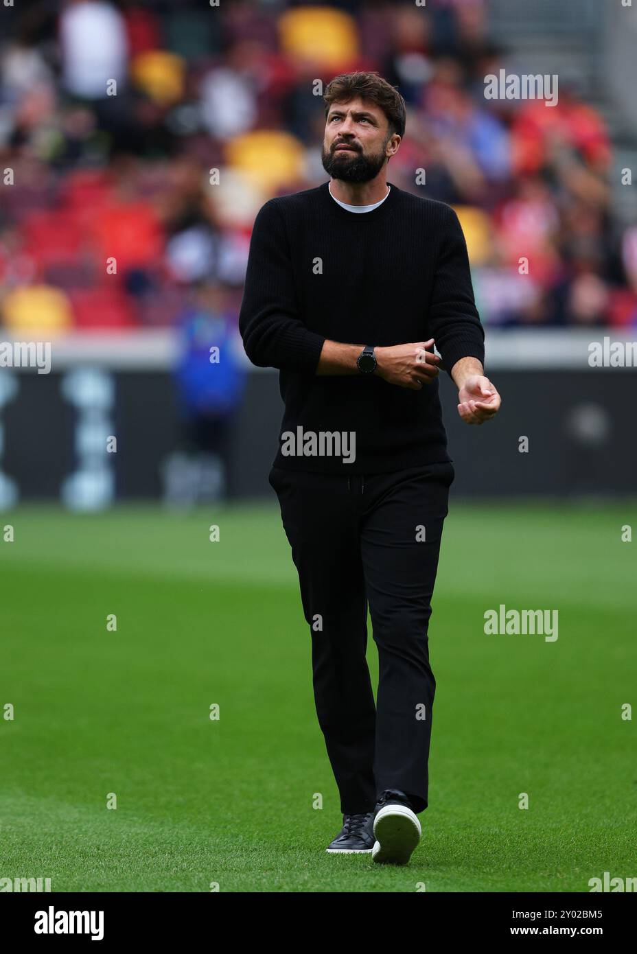 31 agosto 2024; Gtech Community Stadium, Brentford, Londra, Inghilterra; Premier League Football, Brentford contro Southampton; Southampton Manager Russell Martin Foto Stock