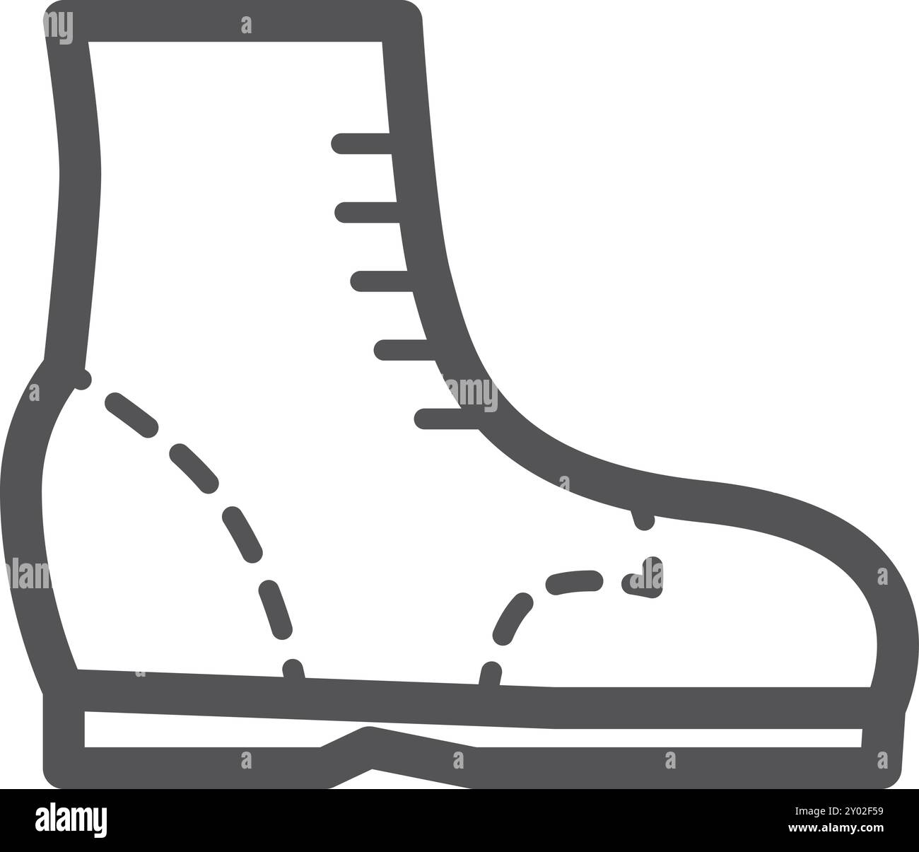 Icona linea stivale maschile. Scarpe per basse temperature Illustrazione Vettoriale