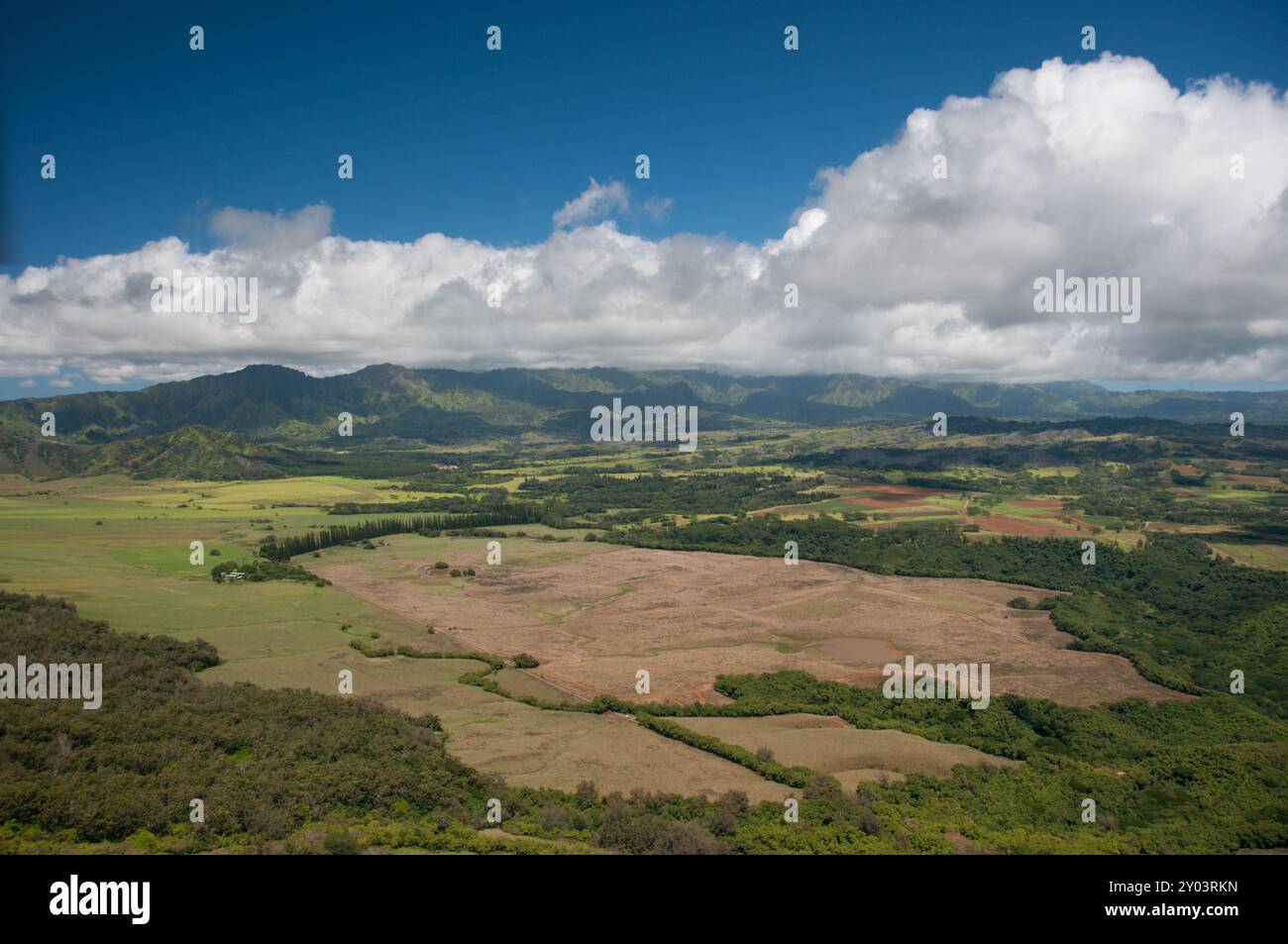 Kauai Hawaii dall'alto Foto Stock