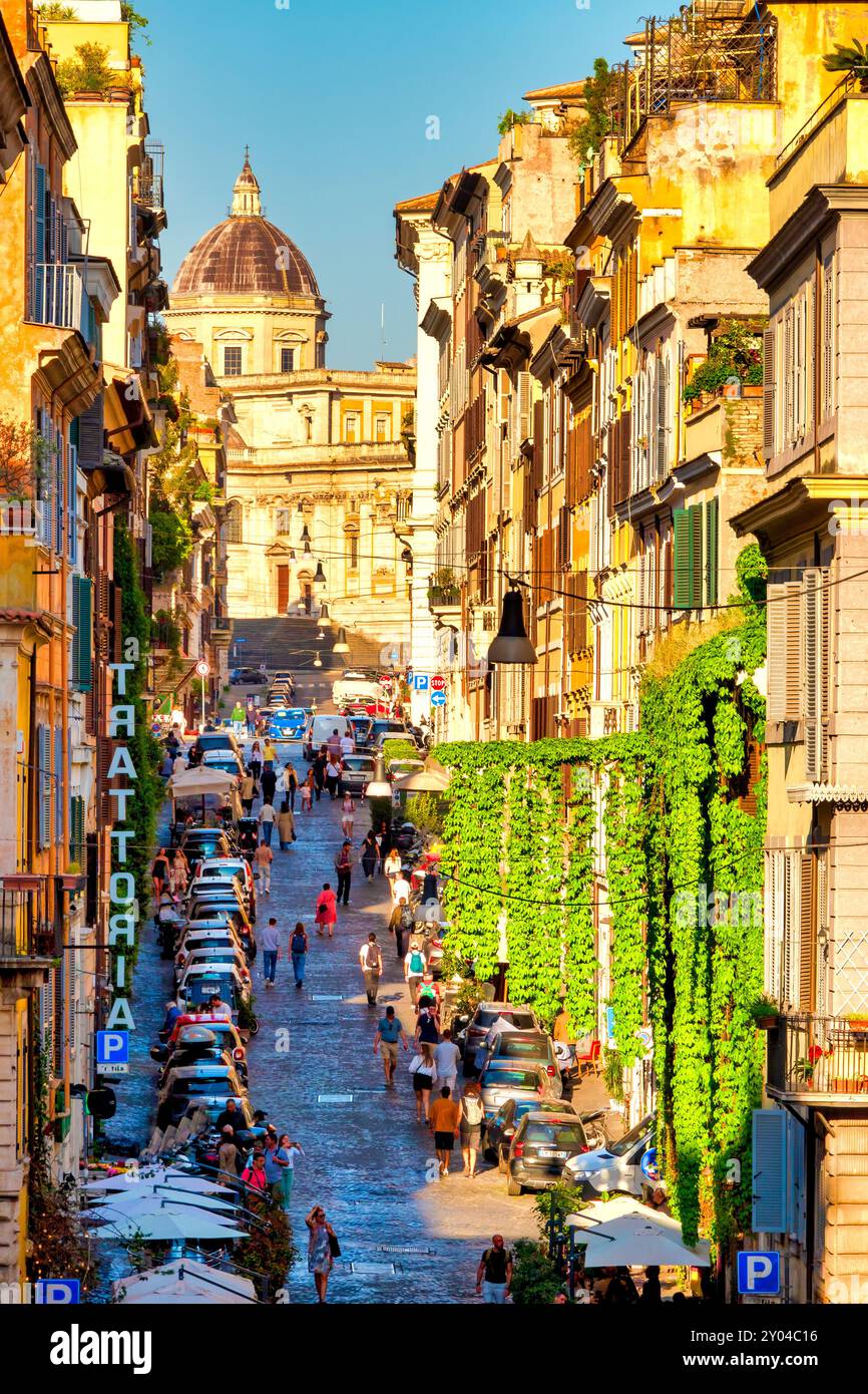 Veduta di via Panisperna, Roma, Italia Foto Stock