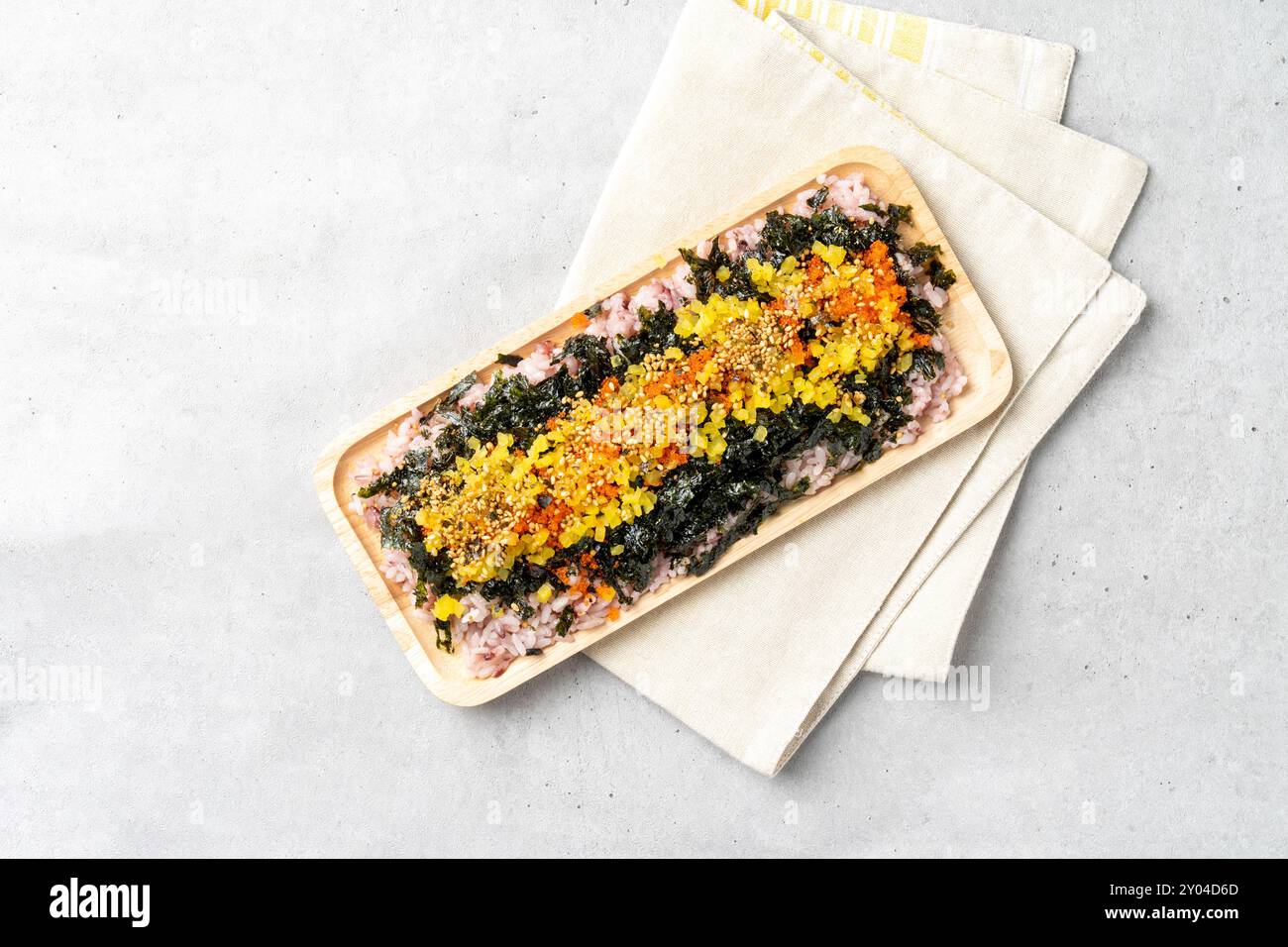 Cucina coreana, pollo al vapore, piatti a base di pollo, salsa di soia, formaggio, piccante, uova di pesce volanti, palline di riso, gnocchi, gnocchi di carne, Foto Stock