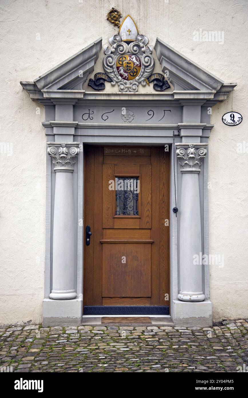 Entrata di una chiesa edificio Foto Stock