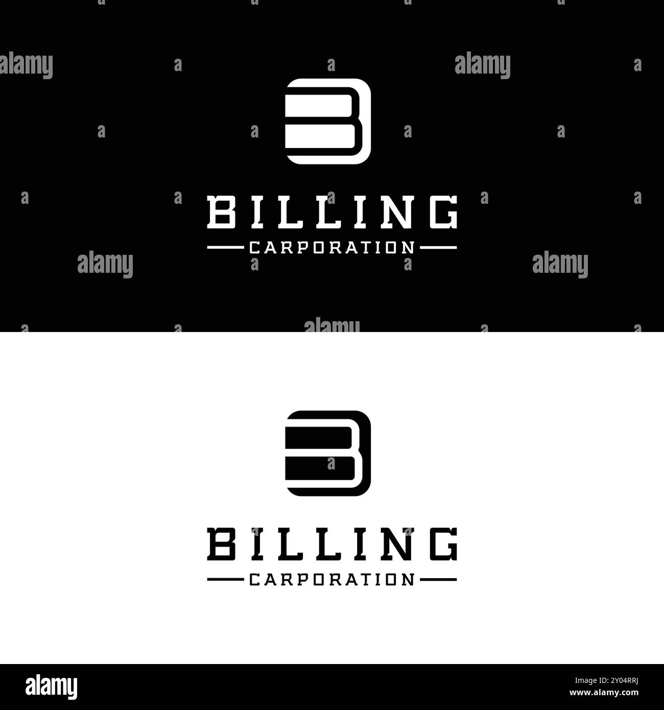 design con logo minimo per la fatturazione Illustrazione Vettoriale