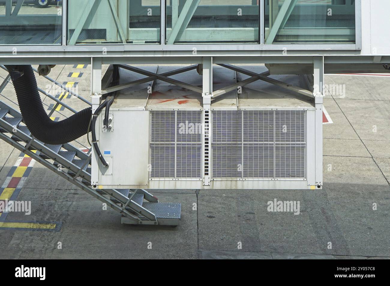 Aria condizionata manipolazione PCA unità di supporto aereo all'aeroporto Foto Stock