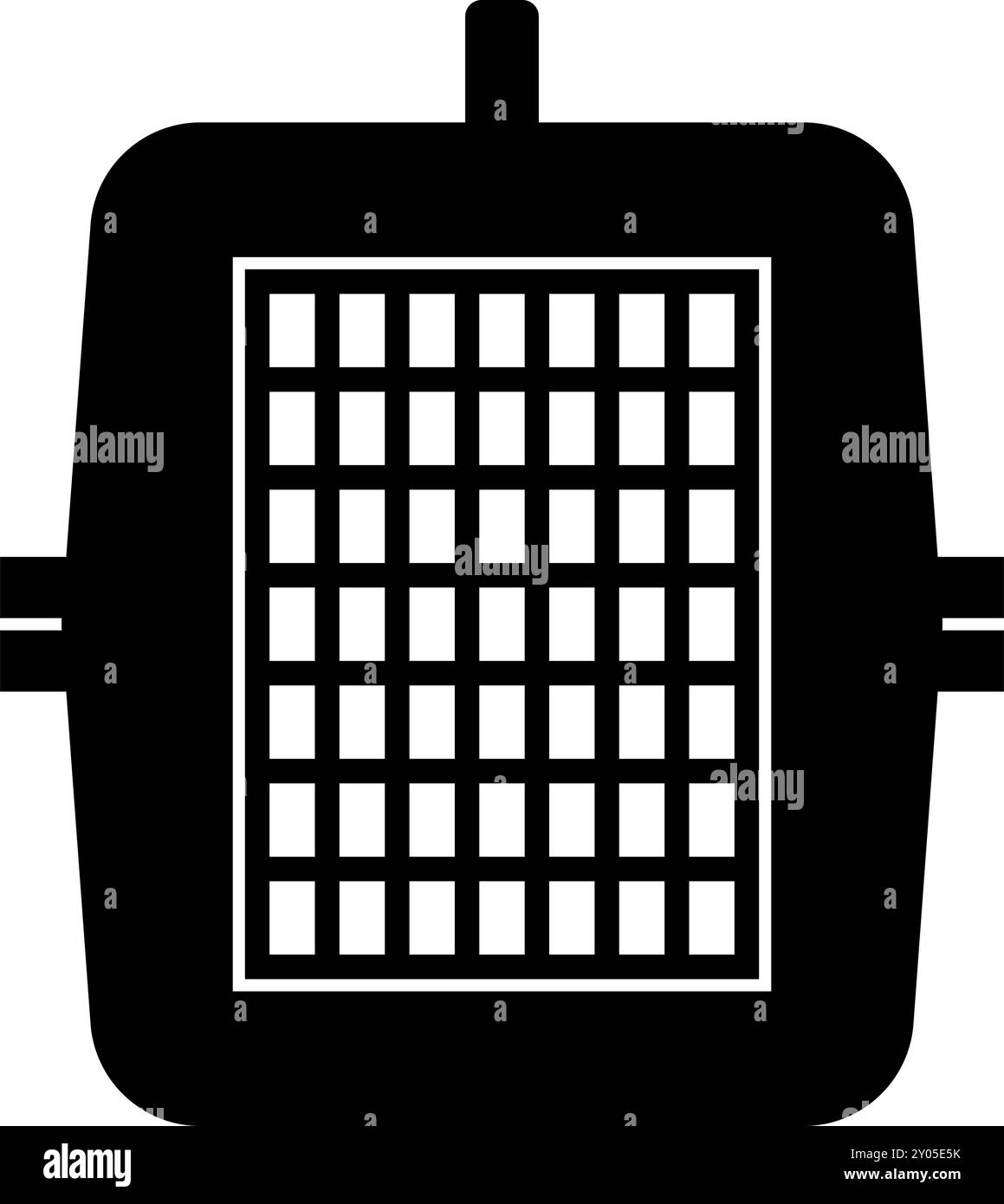 Scatola per custodia per animali domestici icona della cassa della cassa del vettore di colore nero immagine piatta semplice Illustrazione Vettoriale