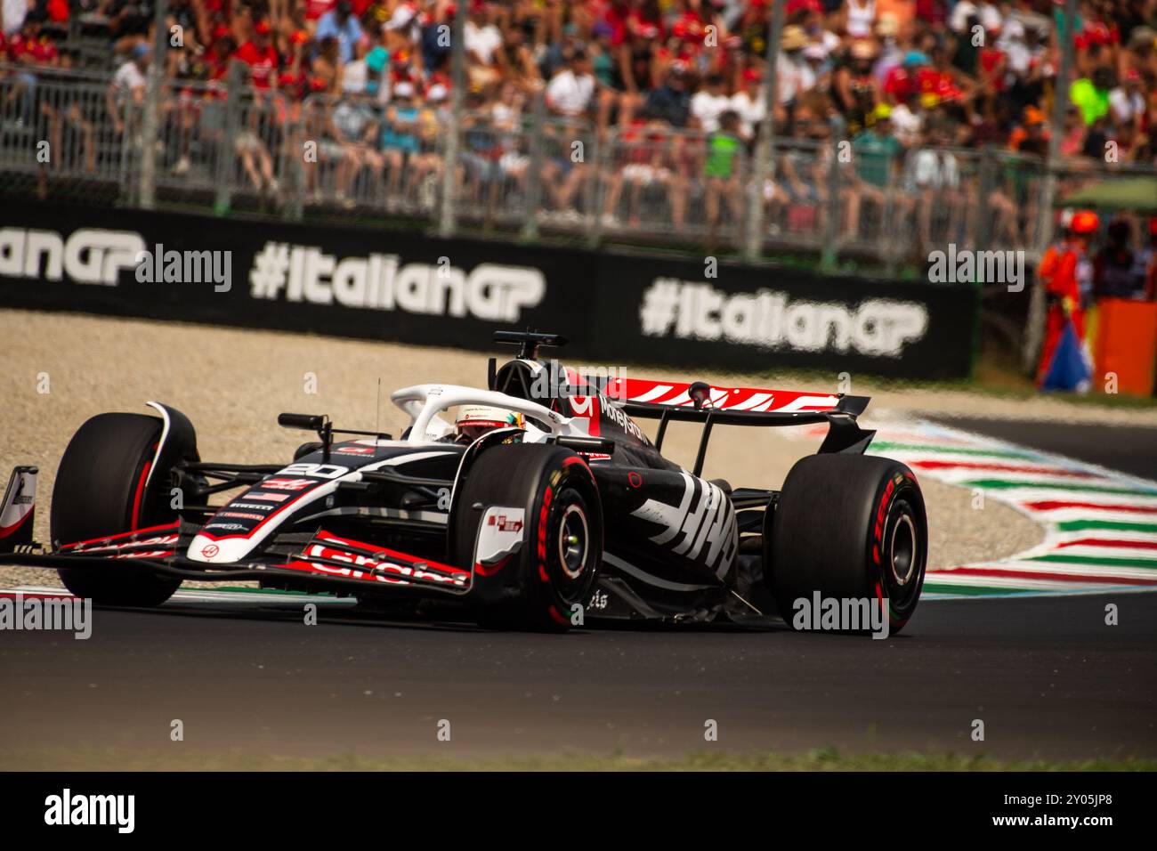 Monza, Italia - 21 giu 2024:, #20 Kevin Magnussen (DEN, HAAS), sabato prove libere davanti alle qualifiche per il GP d'Italia di F1 Foto Stock