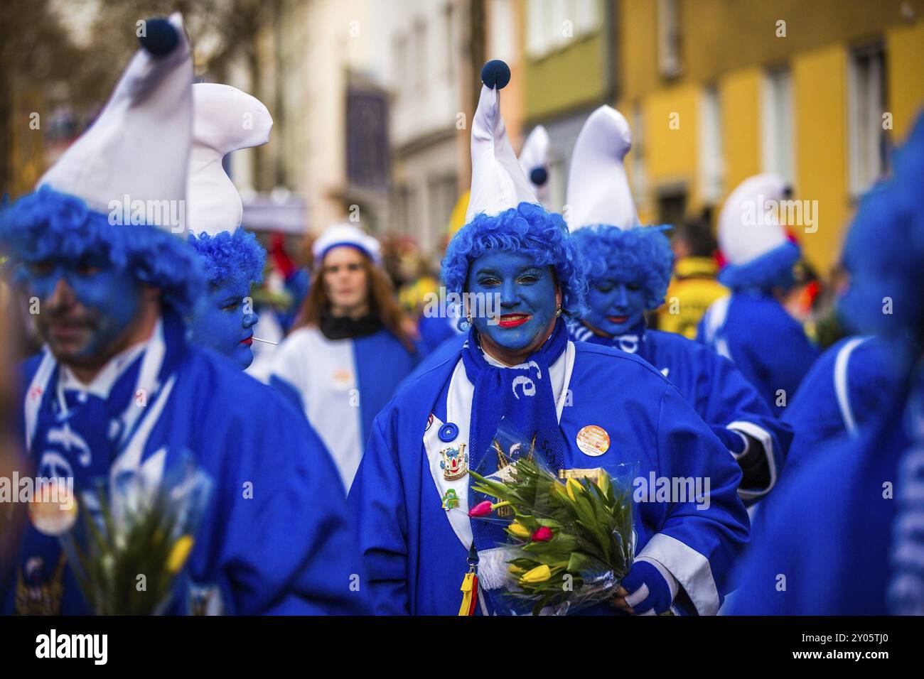 COLONIA, GERMANIA, 04 marzo: Partecipanti alla sfilata di Carnevale del 4 marzo 2014 a Colonia, Germania, Europa Foto Stock