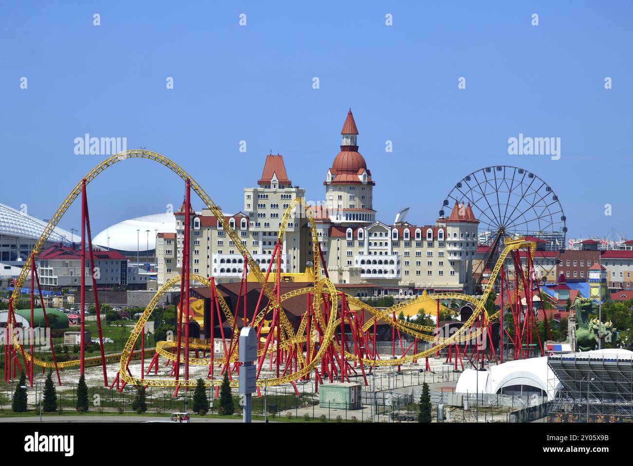 Sochi, Russia, 5 giugno. 2018 Sochi Park, entrato nella TOP-25 dei migliori parchi d'Europa nel 2016, Europa Foto Stock