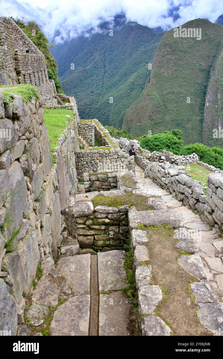 Rovine di Machu Picchu in Perù Foto Stock