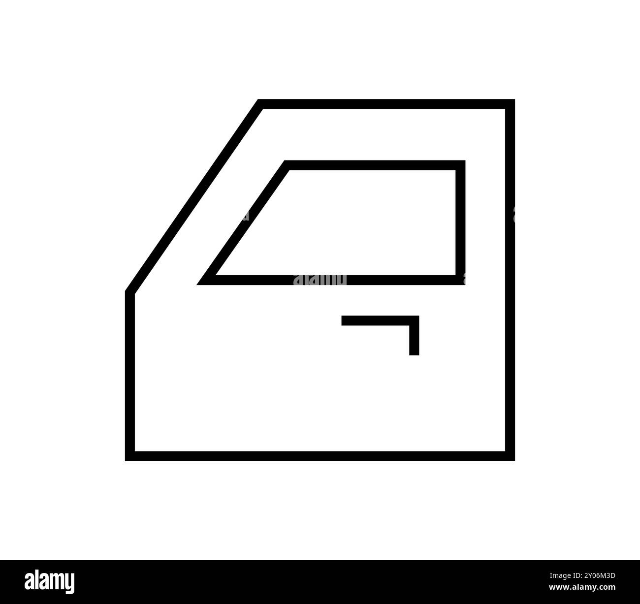 Icona della portiera della vettura illustrata in vettoriale su sfondo bianco Foto Stock