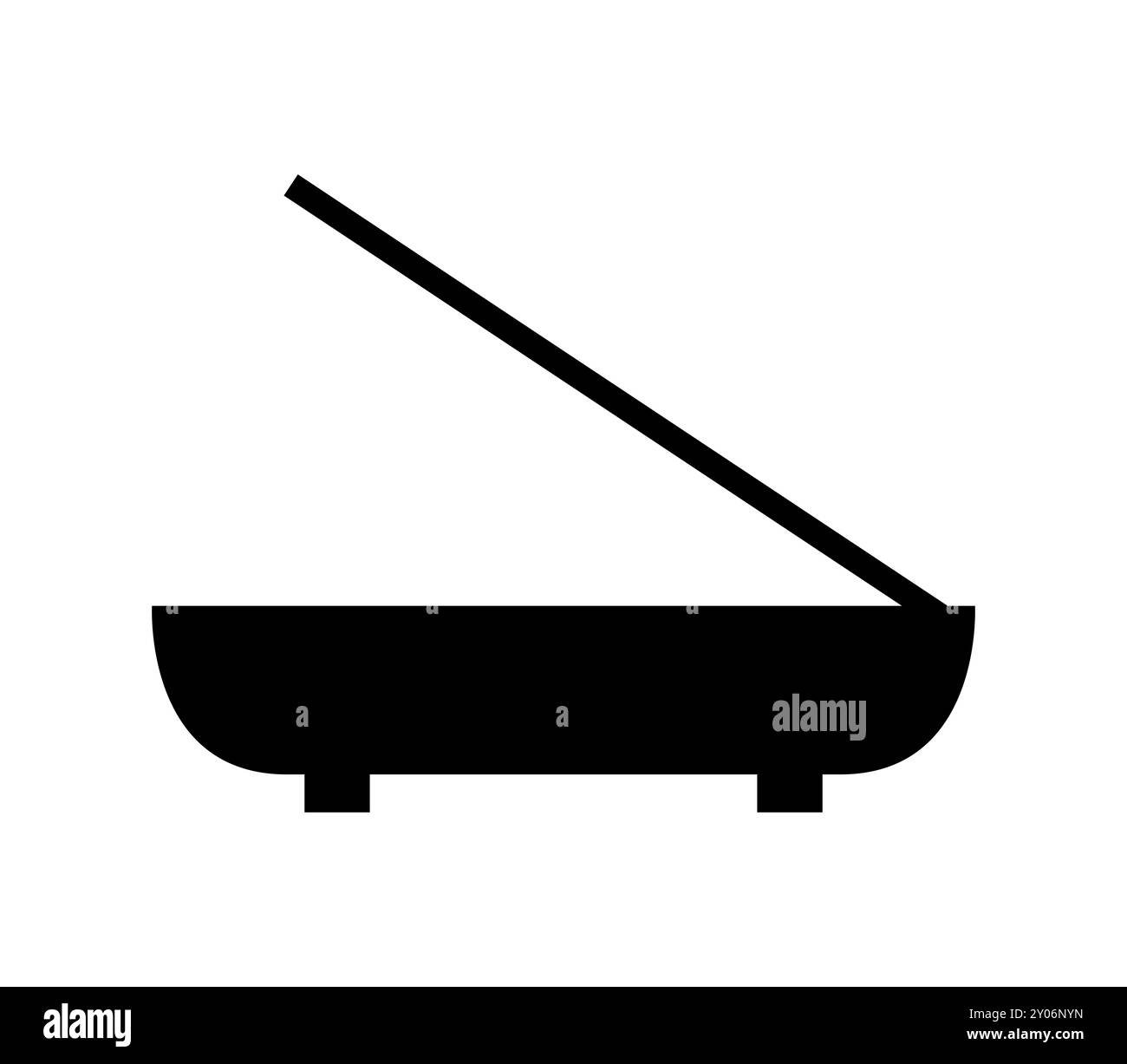 Icona dello scanner illustrata in vettore su sfondo bianco Foto Stock