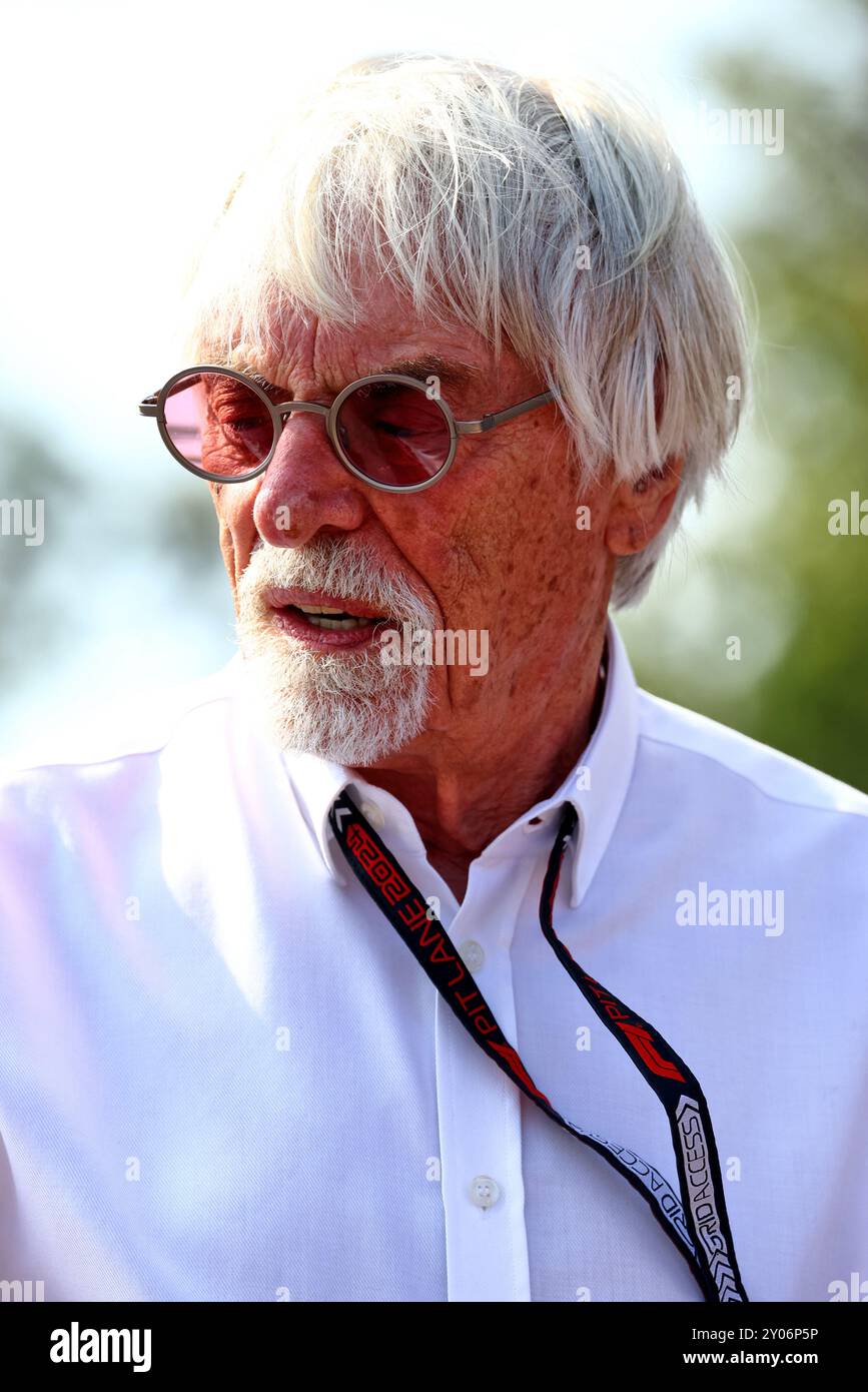 Monza, Italia. 1 settembre 2024. Bernie Ecclestone (GBR). Campionato del mondo di Formula 1, Rd 16, Gran Premio d'Italia, domenica 1 settembre 2024. Monza Italia. Crediti: James Moy/Alamy Live News Foto Stock