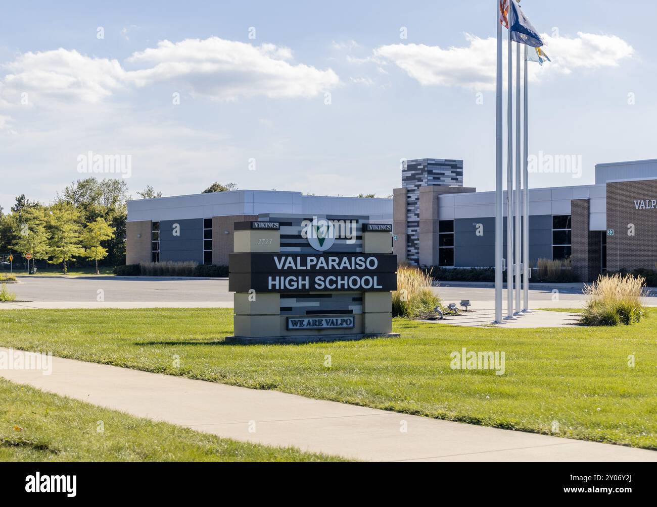 La Valparaiso High School si iscrive a Valparaiso, Indiana USA Foto Stock