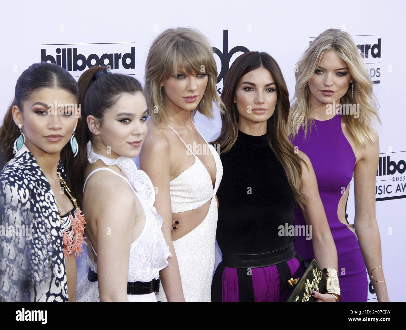 Zendaya Coleman, Hailee Steinfeld, Taylor Swift, Lily Aldridge e Marsha Hunt ai Billboard Music Awards 2015 tenutosi presso la MGM Garden Arena di Las Foto Stock